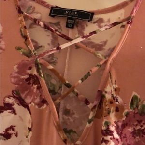 NWOT Plus Size VIBE Floral Dress Mini Mauve